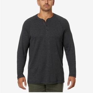 Mens Faherty cloud cotton long sleeve Henley